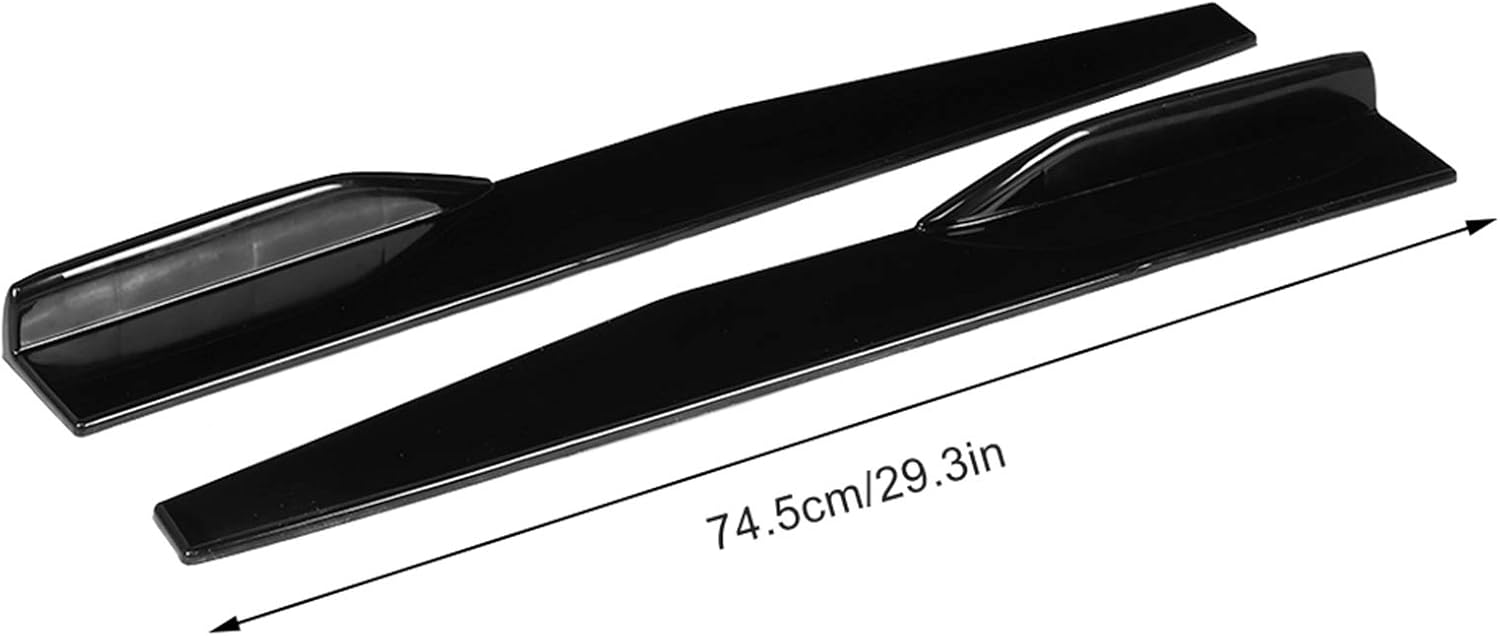 Universal Side Skirts, 29.3in Flexible ABS Car Body Styling Side Skirt, Practical Accessory Side Skirt Rocker Extension Splitter Diffusers Compatible with Most Cars