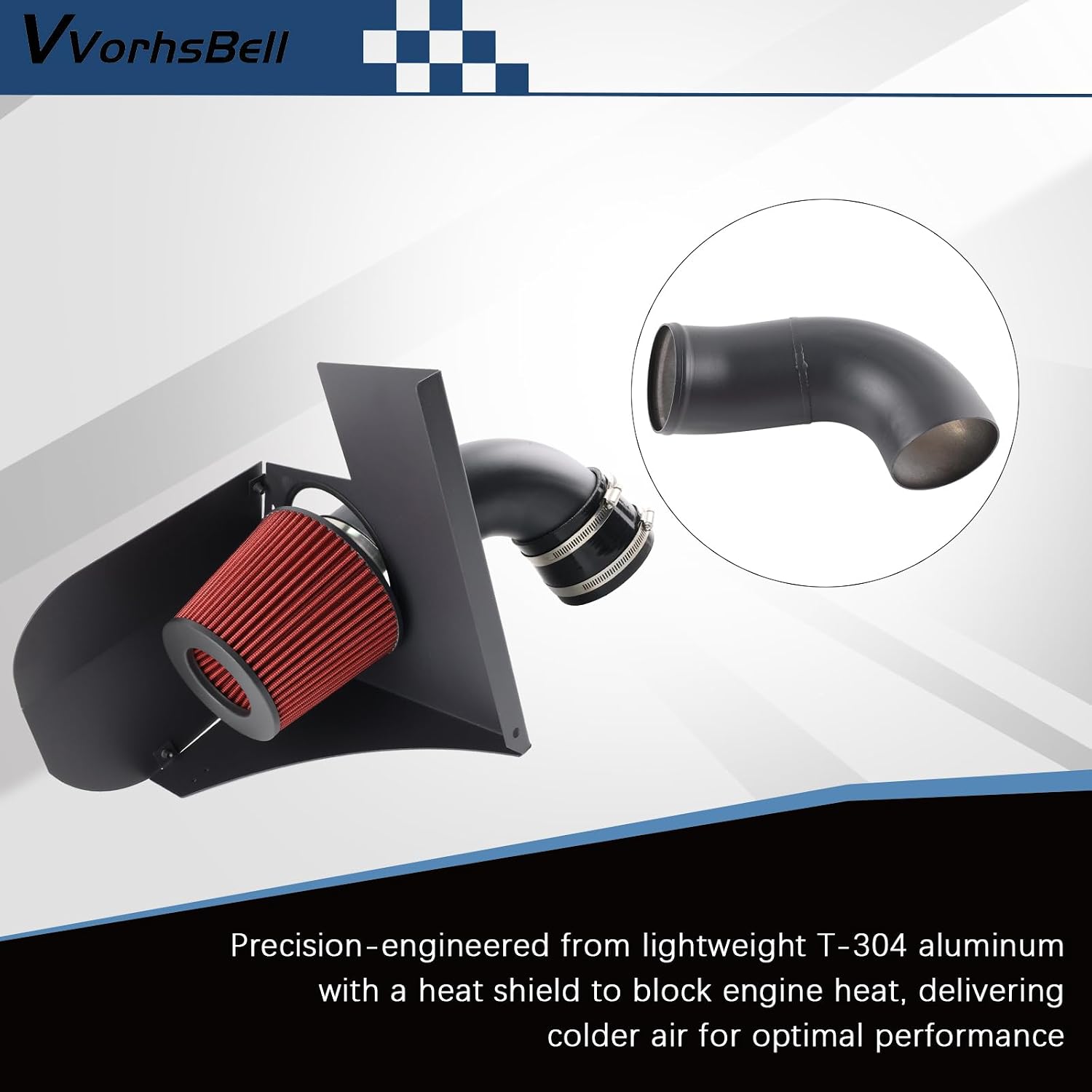 Cold Air Intake Kit Compatible with 2016+ BMW B58 F20 M140i F22 M240i F30 F32 M340i M440i Performance Upgrade with Washable Filter