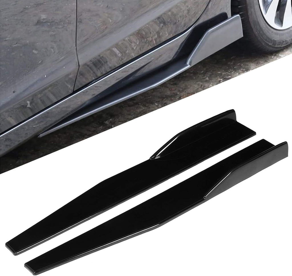 Universal Side Skirts, 29.3in Flexible ABS Car Body Styling Side Skirt, Practical Accessory Side Skirt Rocker Extension Splitter Diffusers Compatible with Most Cars