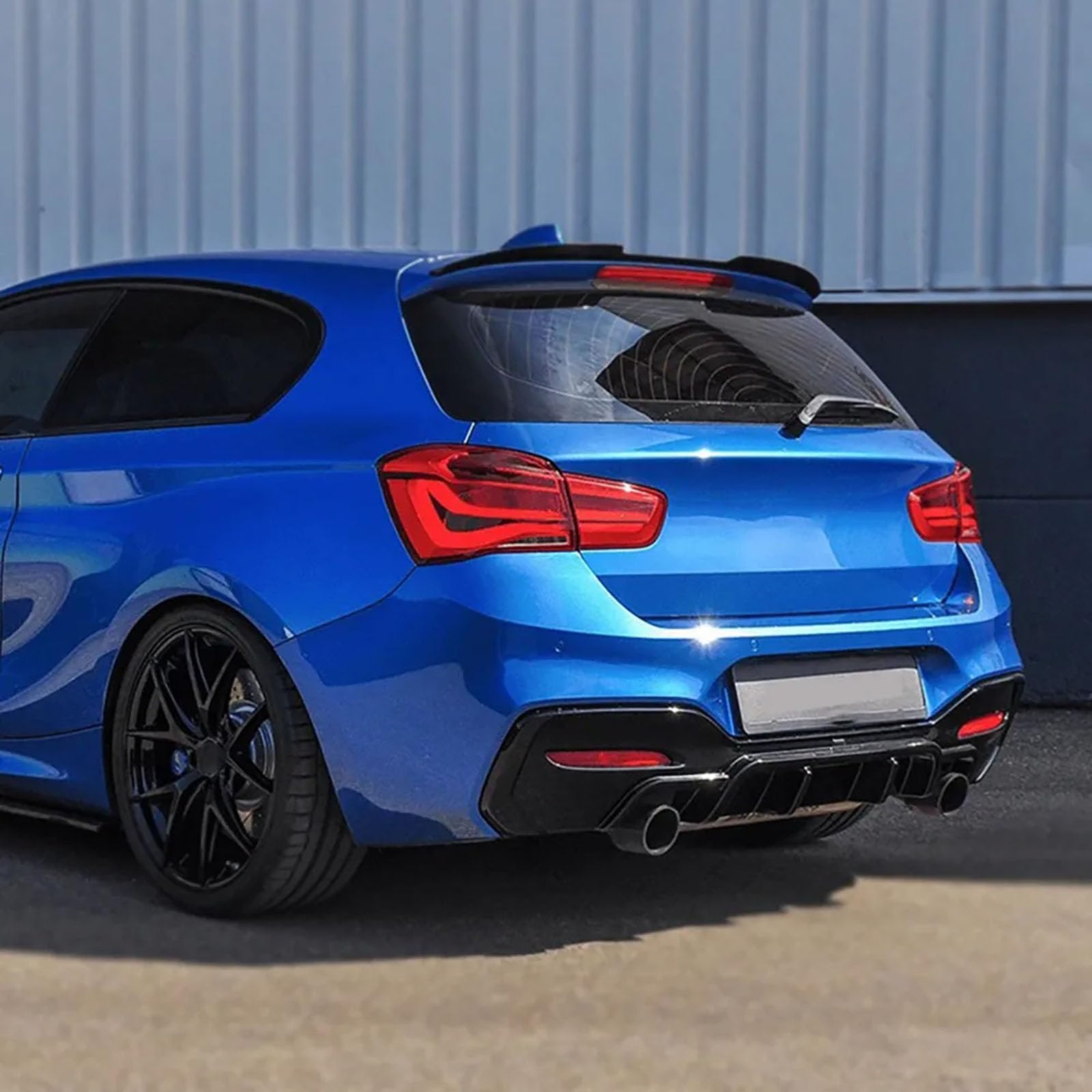 Compatible with BMW 1 Series M140i 2017, Hatchback Rear Roof Spoiler Car Tail Wing Refit Parts,A Gloss black