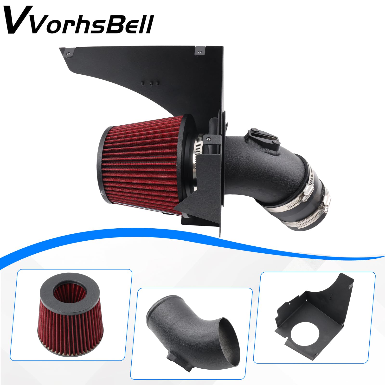 Cold Air Intake Kit Compatible with 2016+ BMW B58 F20 M140i F22 M240i F30 F32 M340i M440i Performance Upgrade with Washable Filter