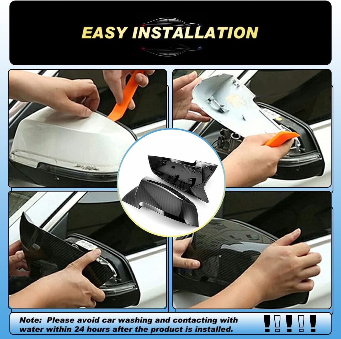 Wing Mirror Covers Fit for BMW F20 F30 F32 M2 X1 Carbon