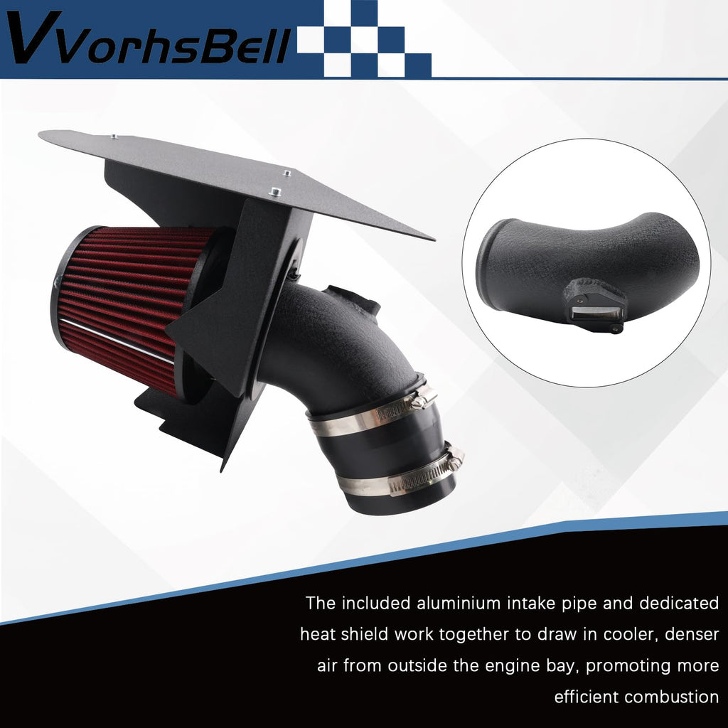 Cold Air Intake Kit Compatible with 2016+ BMW B58 F20 M140i F22 M240i F30 F32 M340i M440i Performance Upgrade with Washable Filter