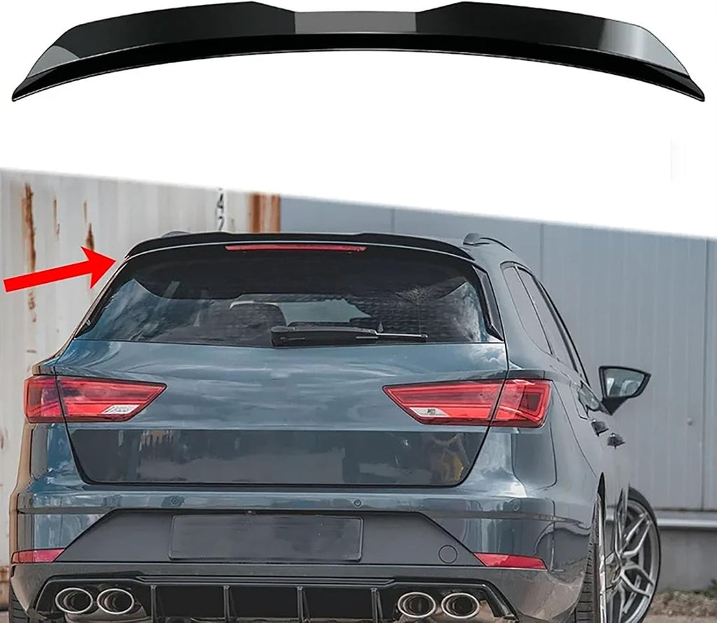 Compatible with BMW 1 Series M140i 2017, Hatchback Rear Roof Spoiler Car Tail Wing Refit Parts,A Gloss black