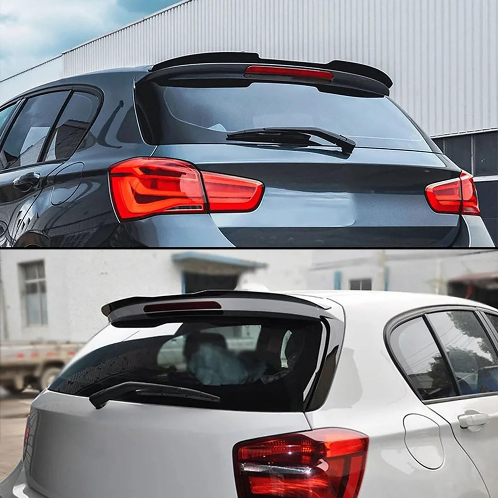 Compatible with BMW 1 Series M140i 2017, Hatchback Rear Roof Spoiler Car Tail Wing Refit Parts,A Gloss black