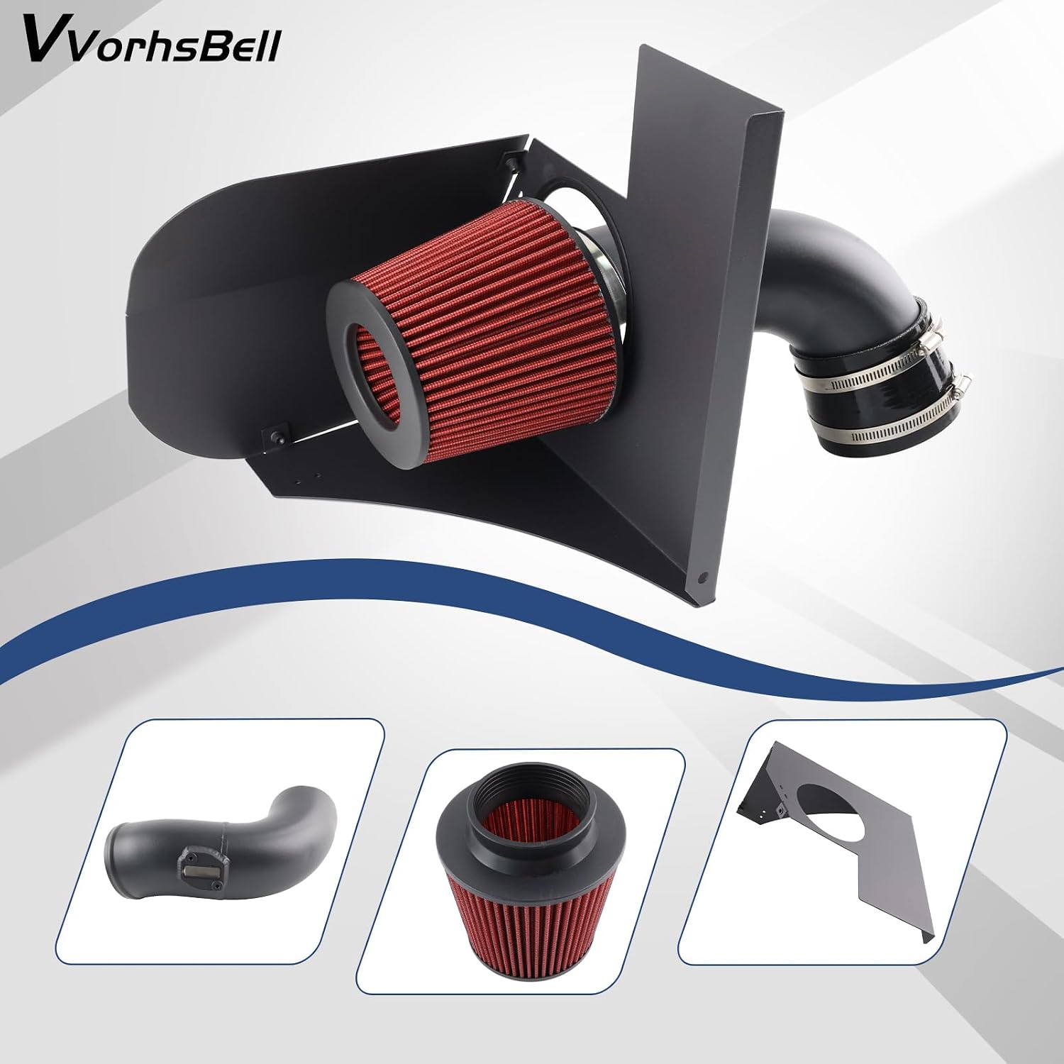 Cold Air Intake Kit Compatible with 2016+ BMW B58 F20 M140i F22 M240i F30 F32 M340i M440i Performance Upgrade with Washable Filter