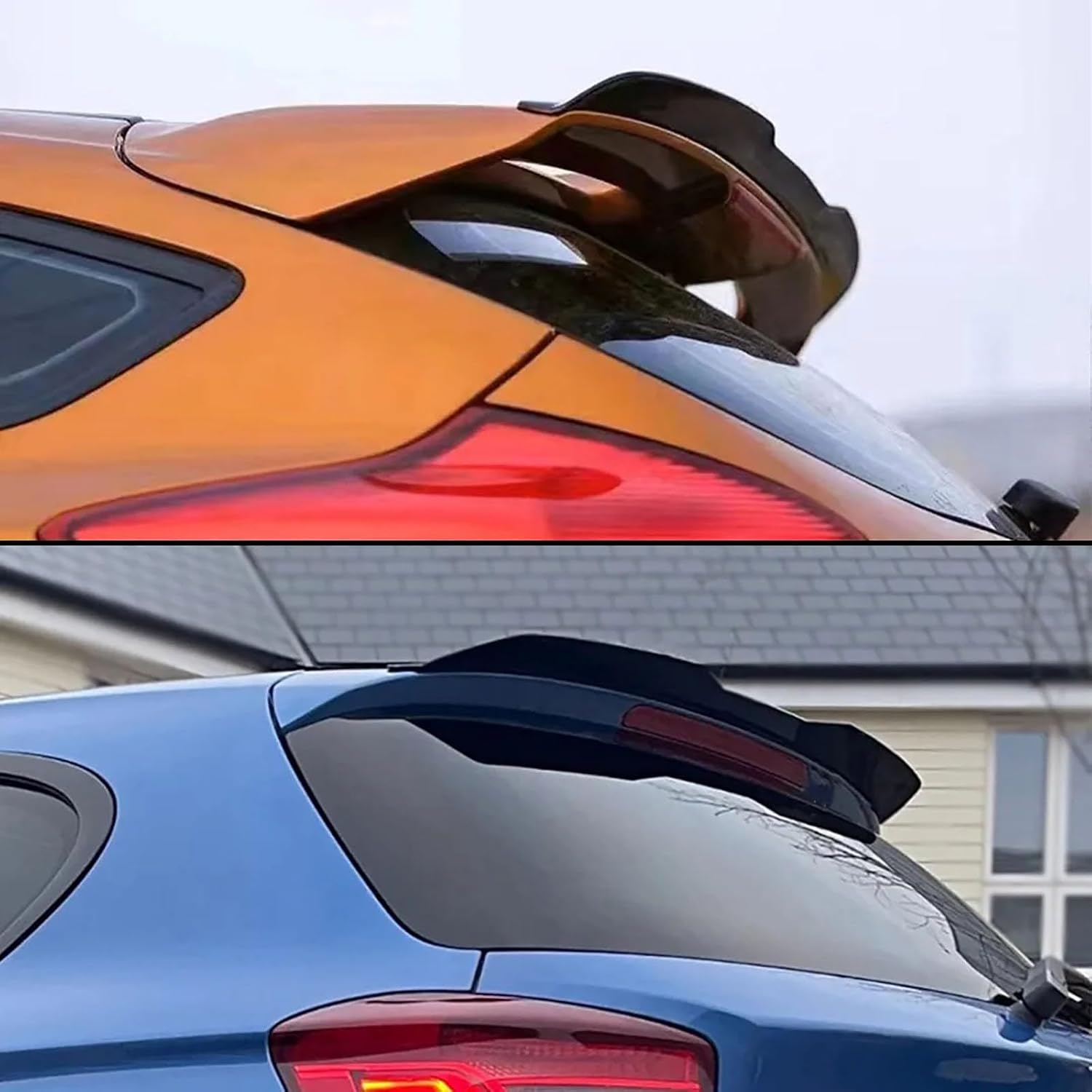 Compatible with BMW 1 Series M140i 2017, Hatchback Rear Roof Spoiler Car Tail Wing Refit Parts,A Gloss black