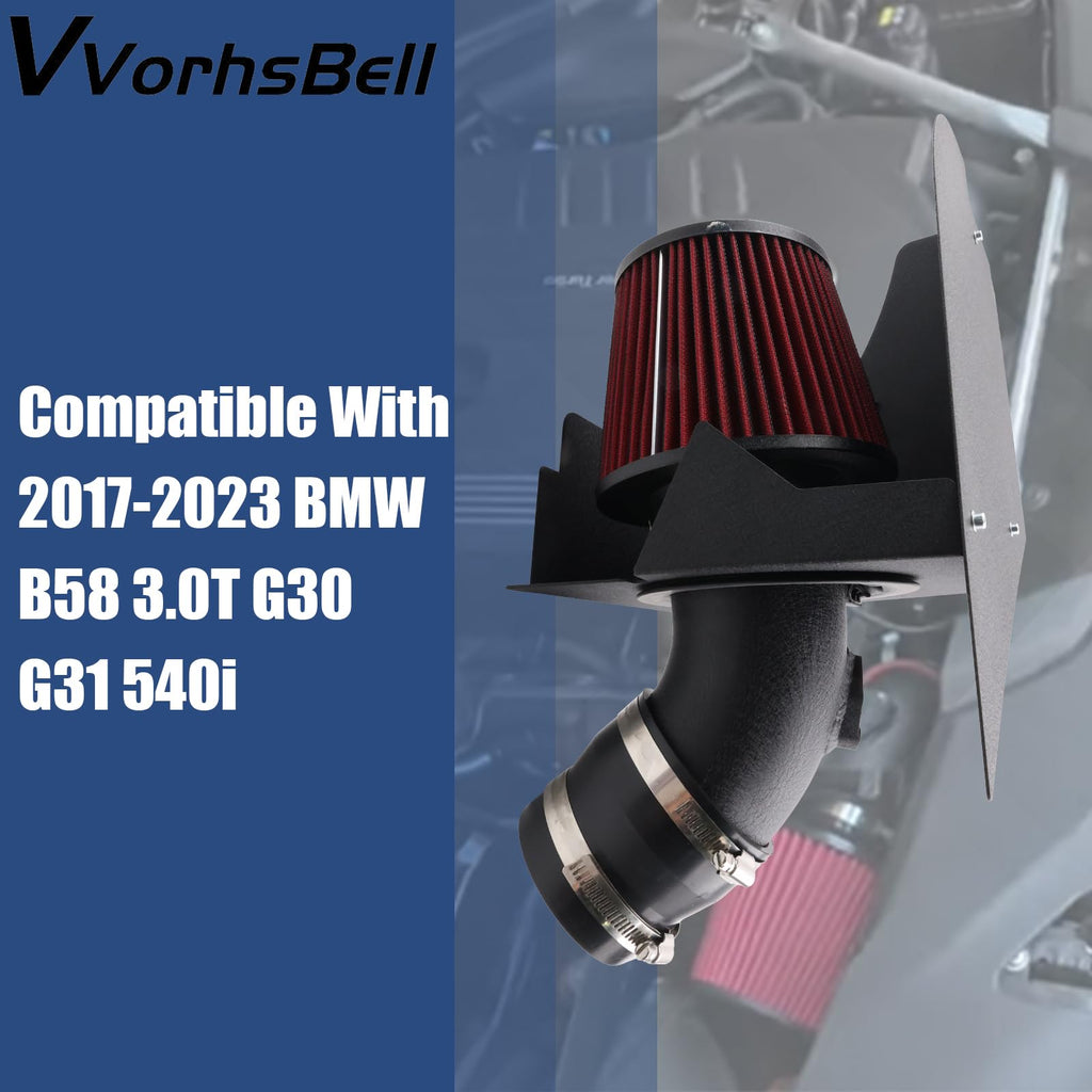 Cold Air Intake Kit Compatible with 2016+ BMW B58 F20 M140i F22 M240i F30 F32 M340i M440i Performance Upgrade with Washable Filter