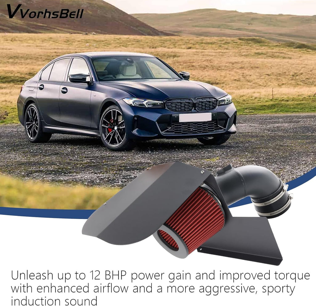 Cold Air Intake Kit Compatible with 2016+ BMW B58 F20 M140i F22 M240i F30 F32 M340i M440i Performance Upgrade with Washable Filter