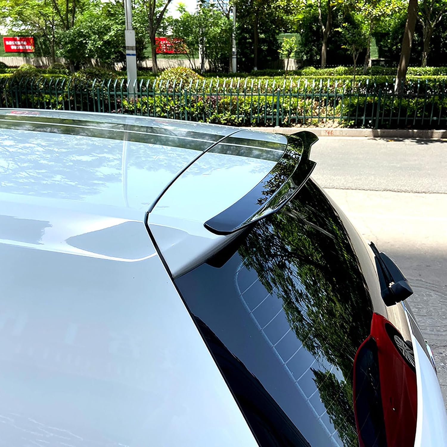 Compatible with BMW 1 Series M140i 2017, Hatchback Rear Roof Spoiler Car Tail Wing Refit Parts,A Gloss black